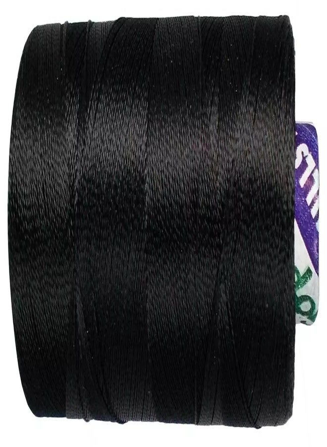 Bhavya Enterprises Art Silk Threads for Embroidery Jewelry Craft Making (2 Rolls, Black) - Image 3